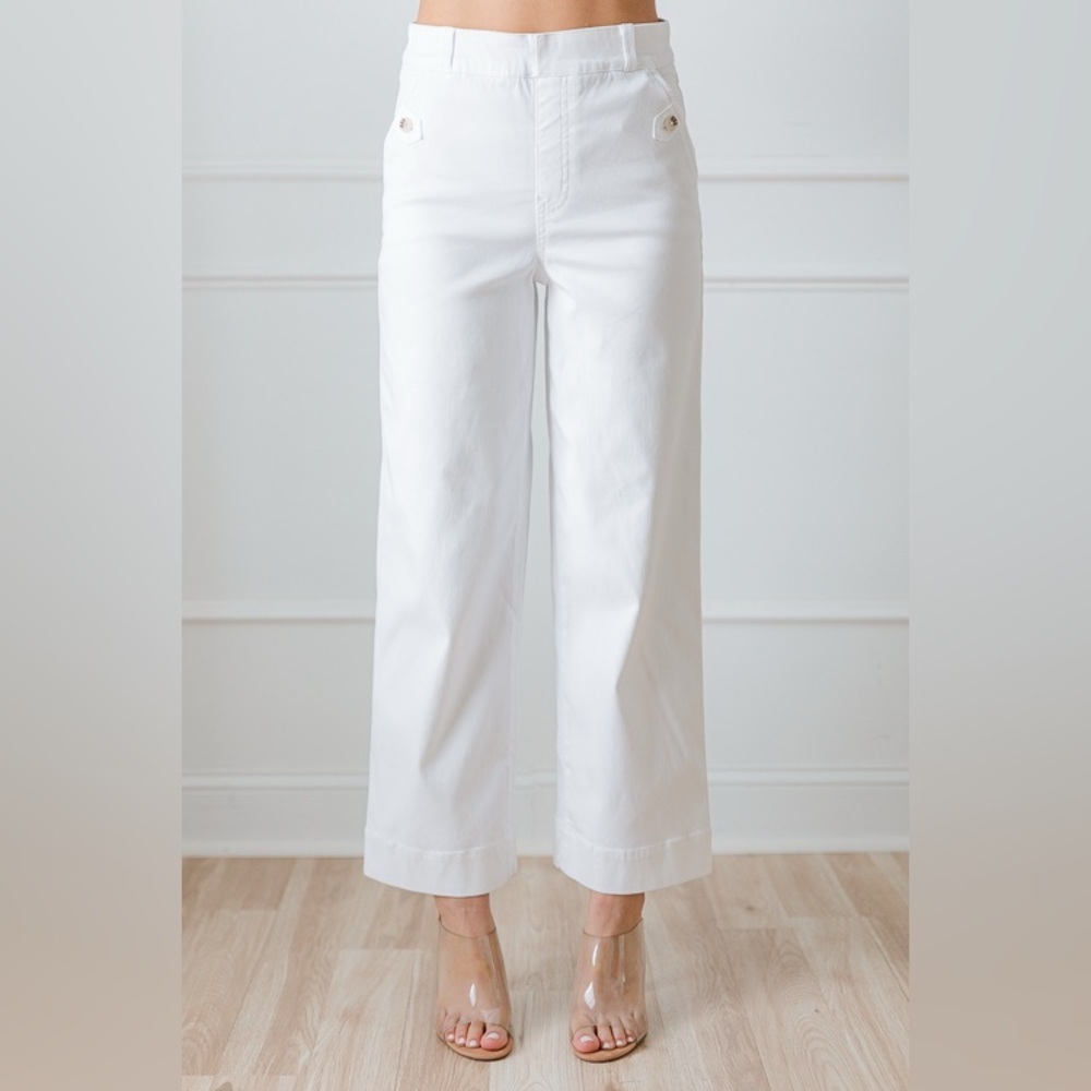 SPANX Stretch Twill Cropped Wide Leg - Picture 2 of 9
